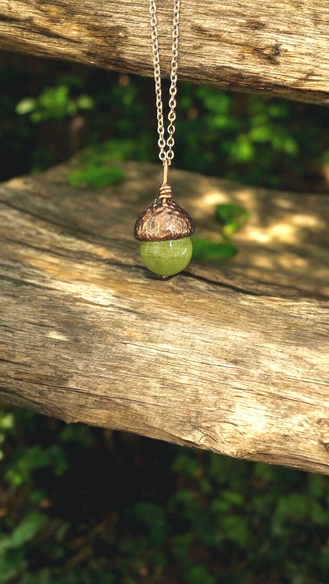 Copper Pendant “Forest Talisman with Onyx”