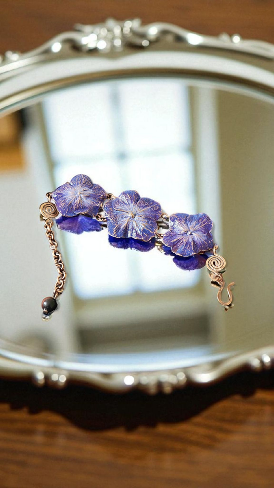 Lavender Garden — Copper Bracelet