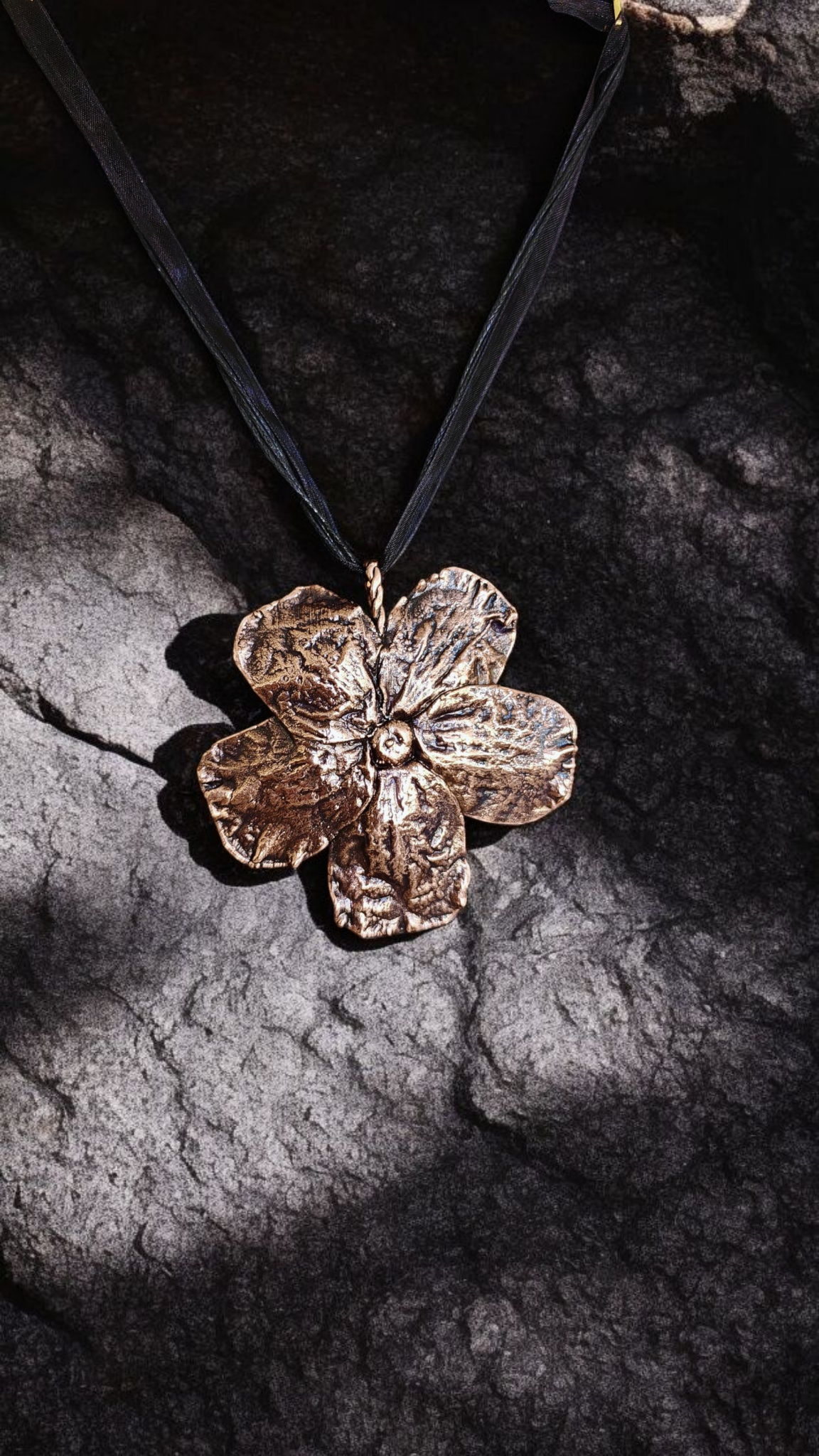 4. “Presence of Power” – Copper Pendant on Cord