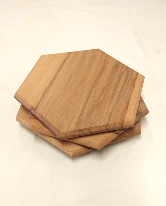 Hexagon Serving board - Flamed beech