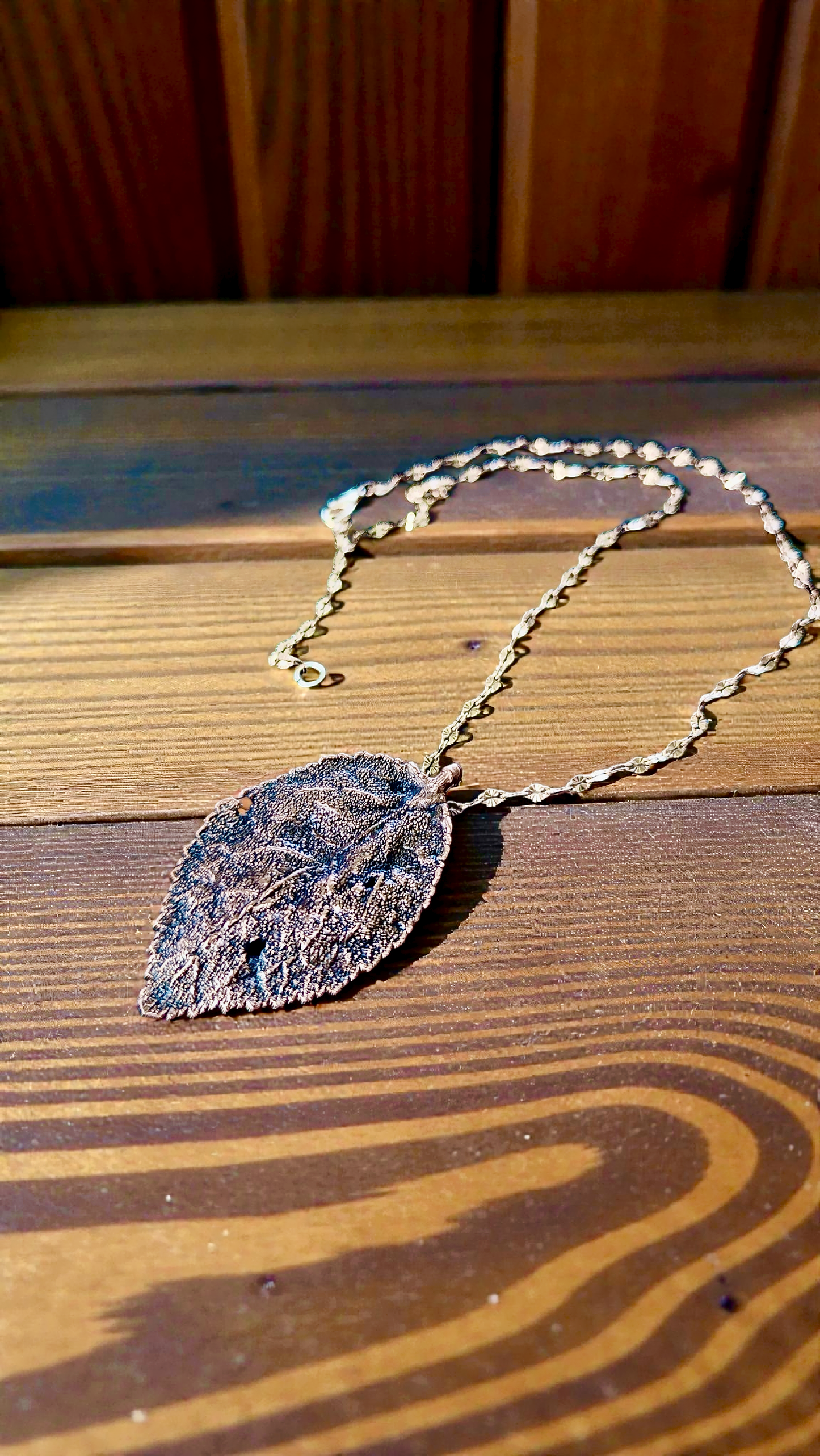 20 Copper Pendant “Bird Cherry in Dew”