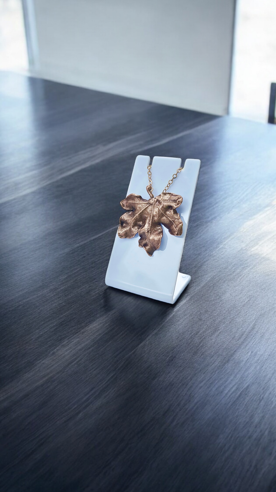 47 Copper Pendant “Curly Maple Leaf”