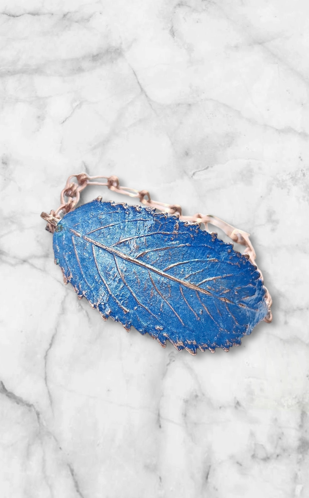 55 Copper Bracelet “Azure Leaf”