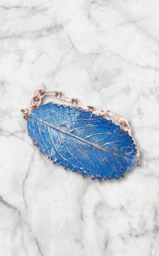 55 Copper Bracelet “Azure Leaf”