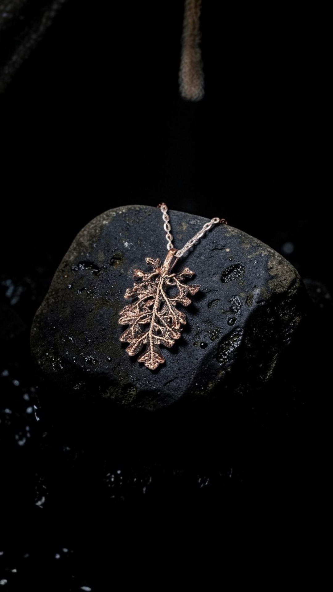 78 Curly Meadow Grass. Copper Pendant