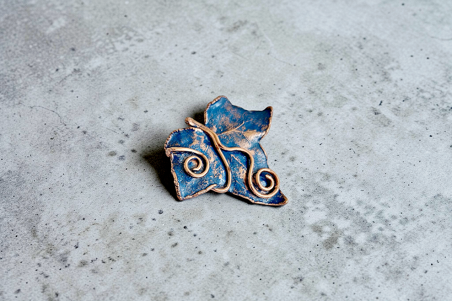 100 Ivy Leaf Brooch with Copper Wire Detail — Sweet Copper