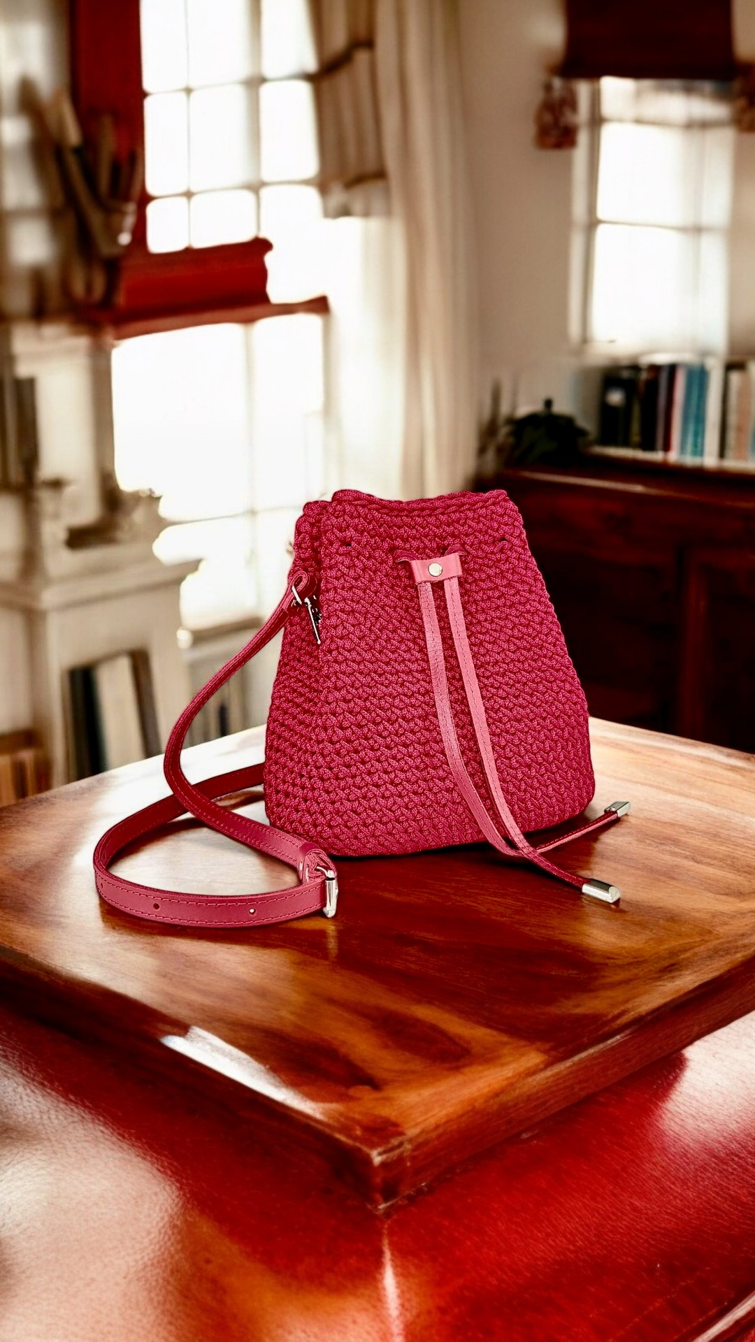 Red Bucket Bag