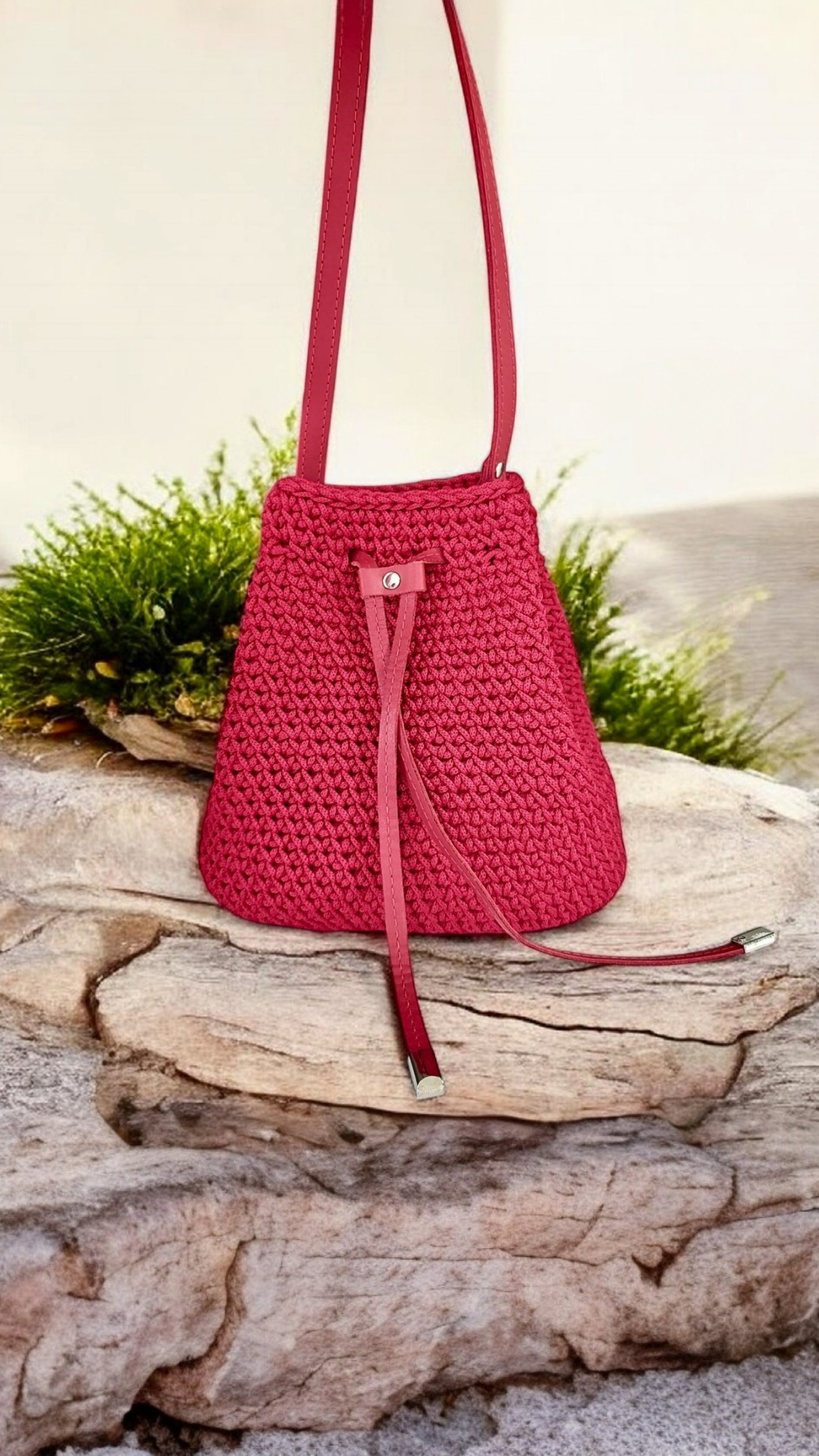 Red Bucket Bag