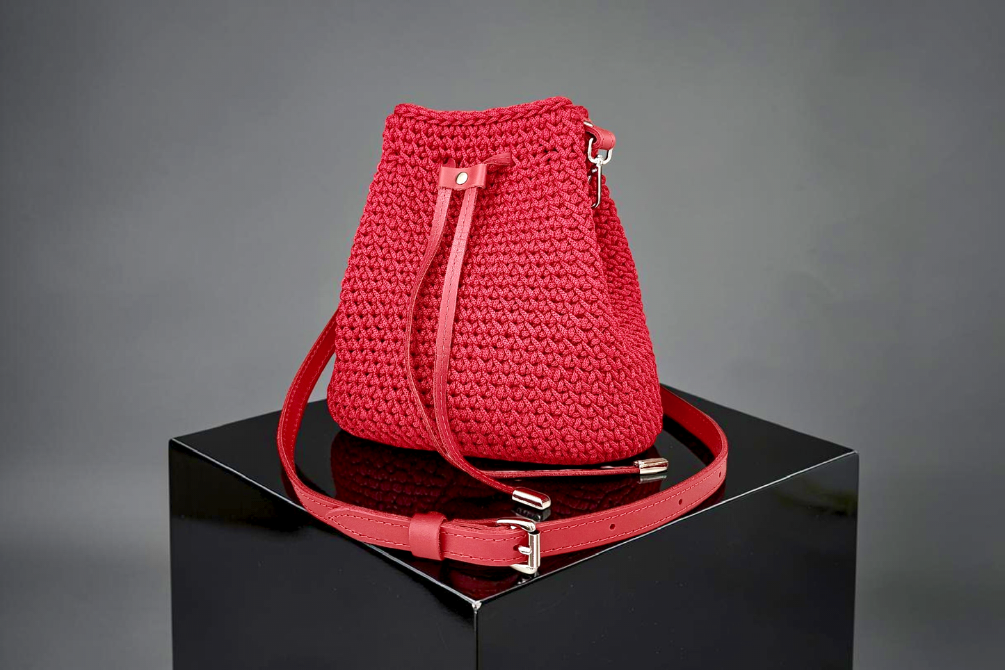Red Bucket Bag