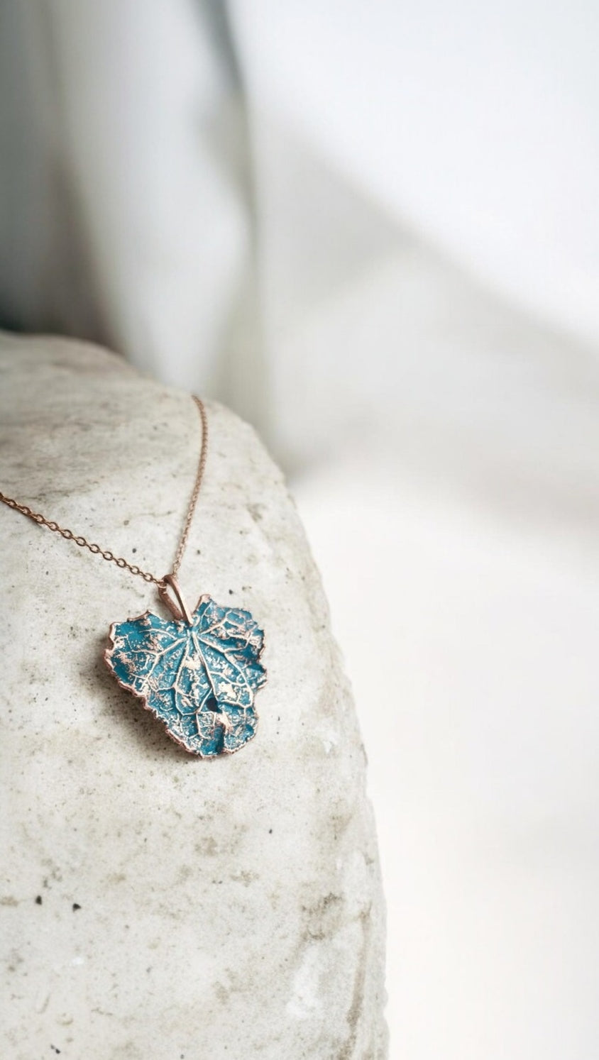 116 “Dandelion Leaf” Copper Pendant