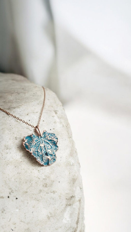 116 “Dandelion Leaf” Copper Pendant