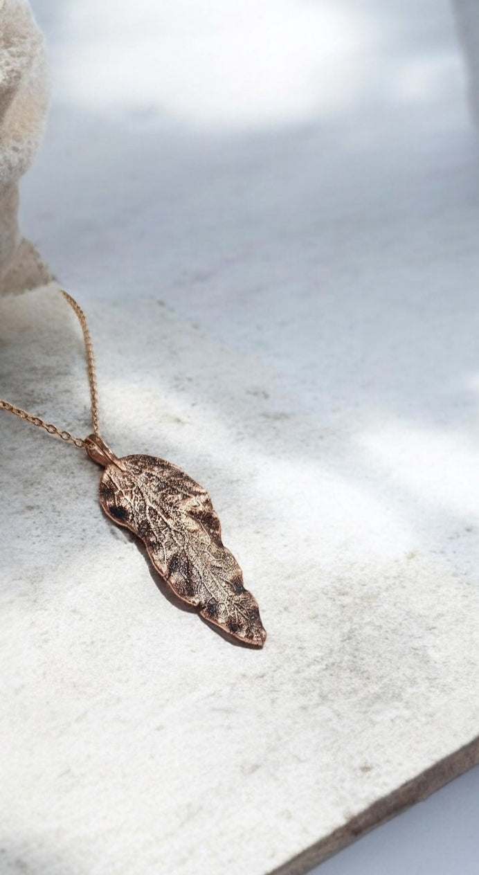 112 “Linden Bract” Copper Pendant