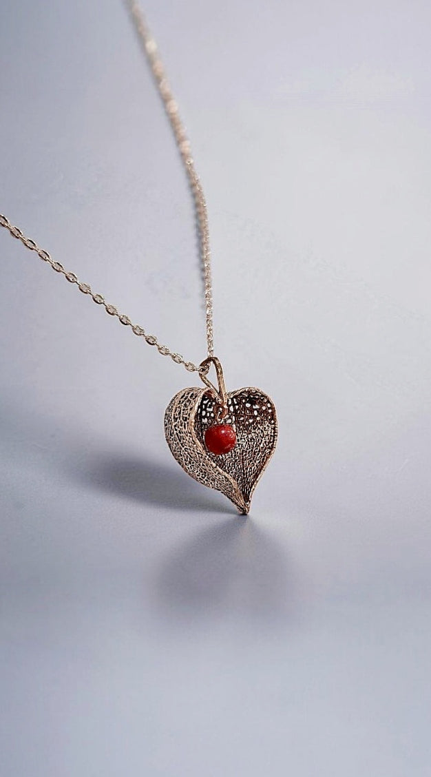 111 “Physalis” Copper Pendant