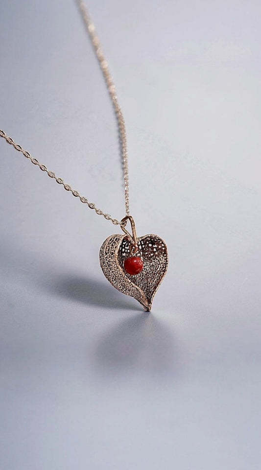 111 “Physalis” Copper Pendant