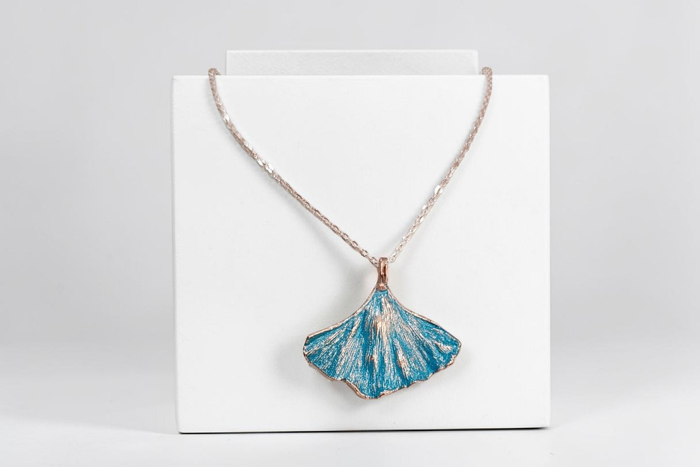 114 “Ginkgo Biloba” Copper Pendant
