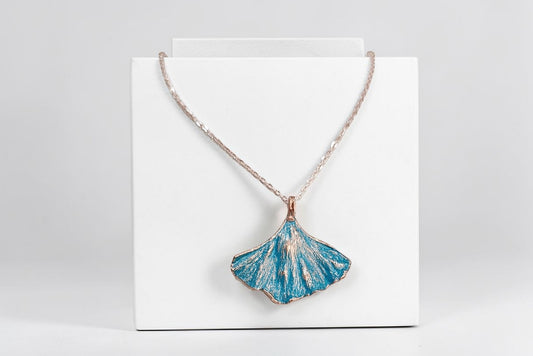 114 “Ginkgo Biloba” Copper Pendant