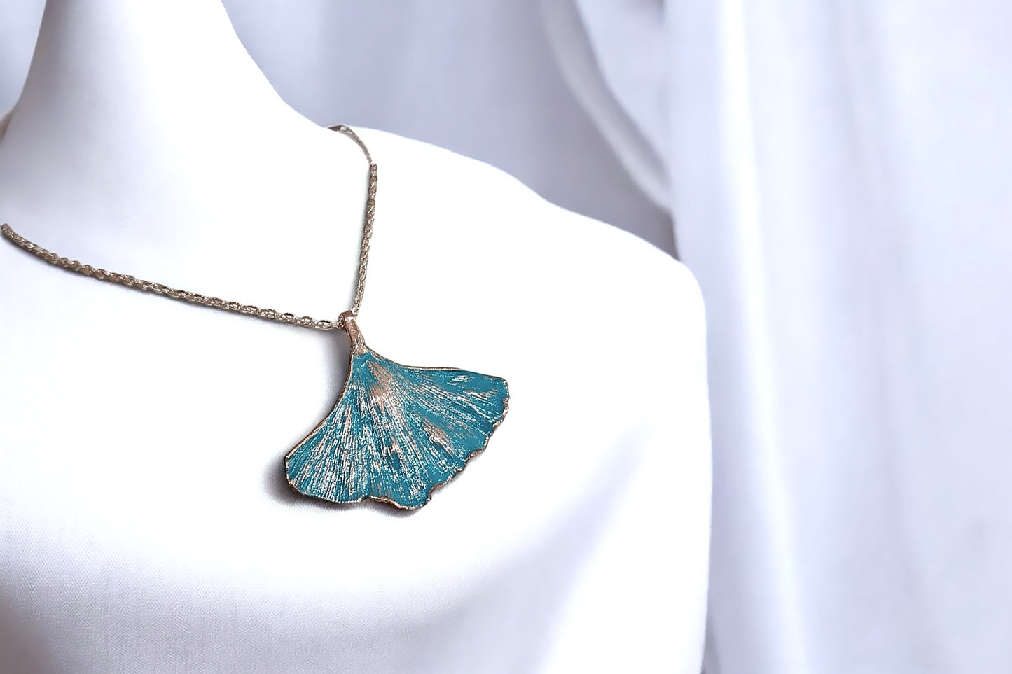 114 “Ginkgo Biloba” Copper Pendant