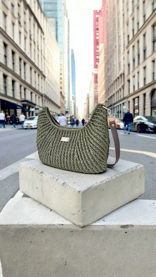 Khaki Hobo Bag