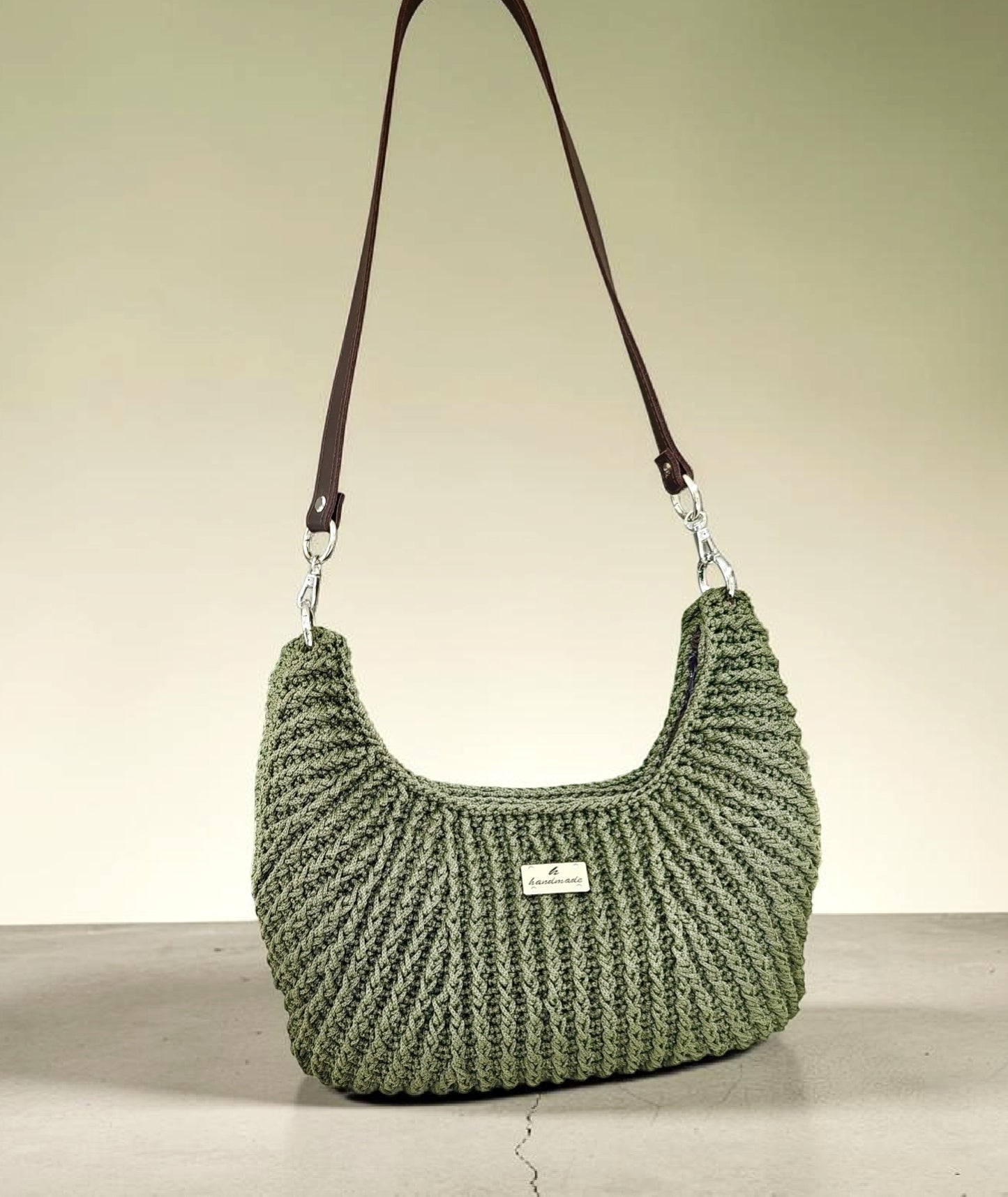 Khaki Hobo Bag