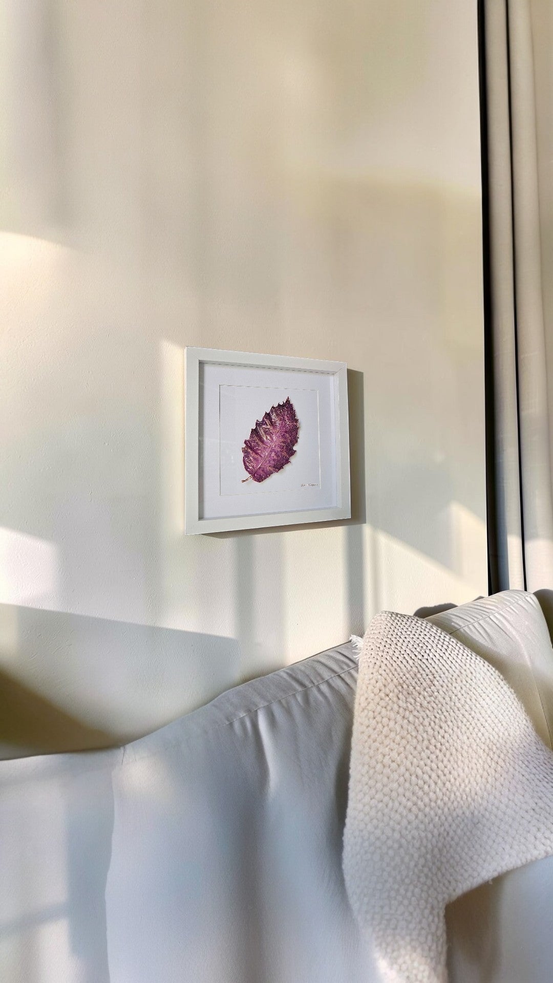 10. PIGS BACK. Purple Lustre – Framed Copper Chestnut Leaf Interior Art