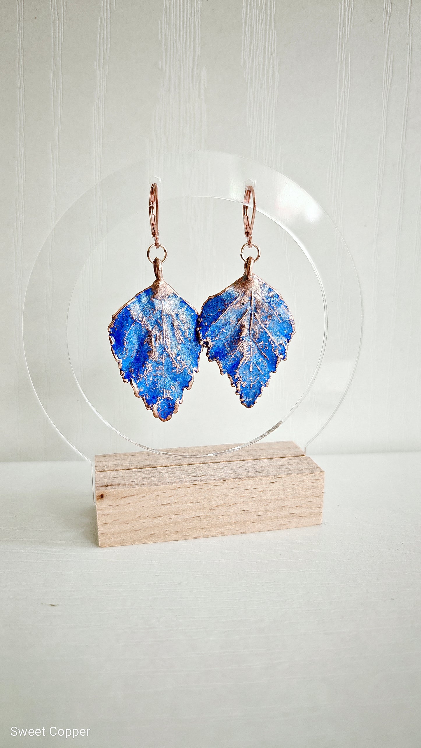 1/2 Azure Birch – Copper Earrings