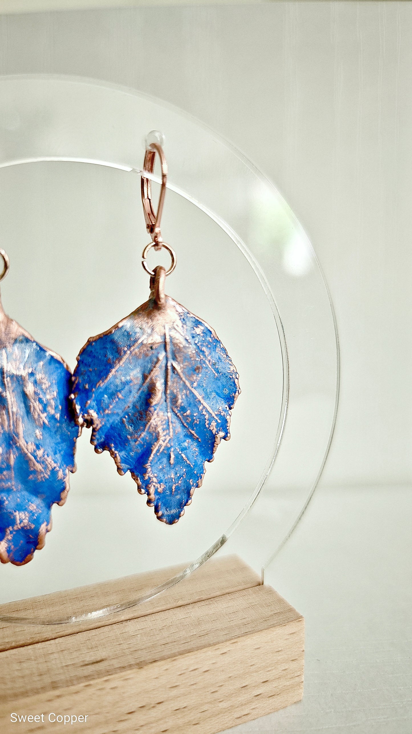 1/2 Azure Birch – Copper Earrings