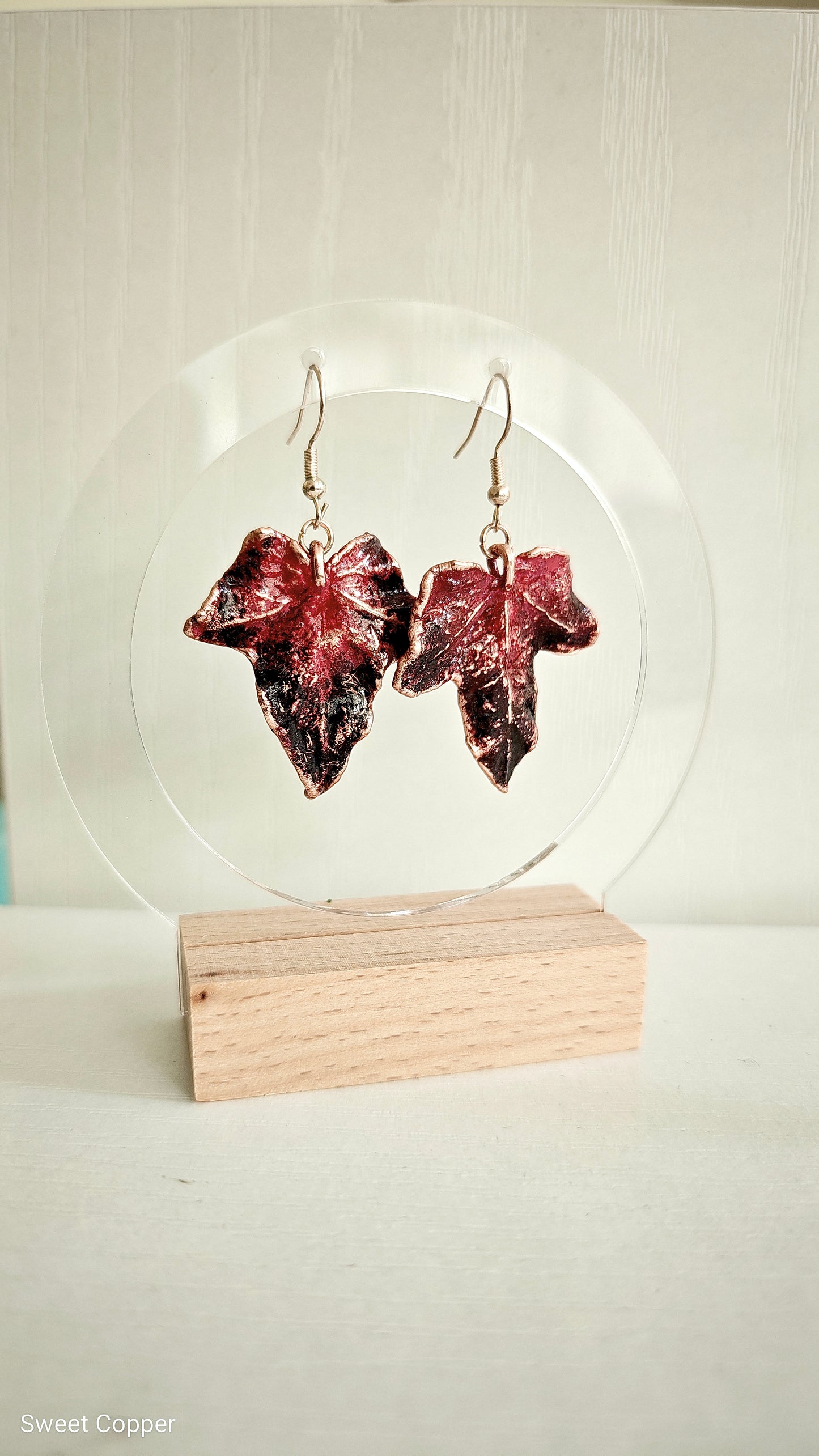 1/1 Ruby Ivy – Copper Earrings