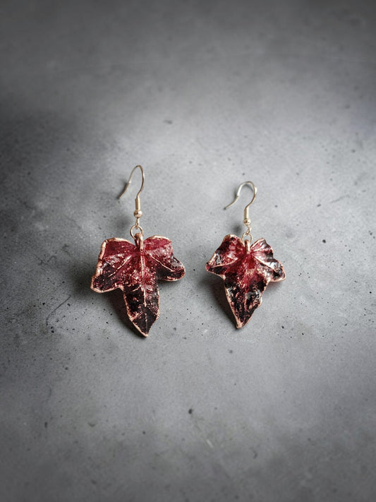 1/1 Ruby Ivy – Copper Earrings