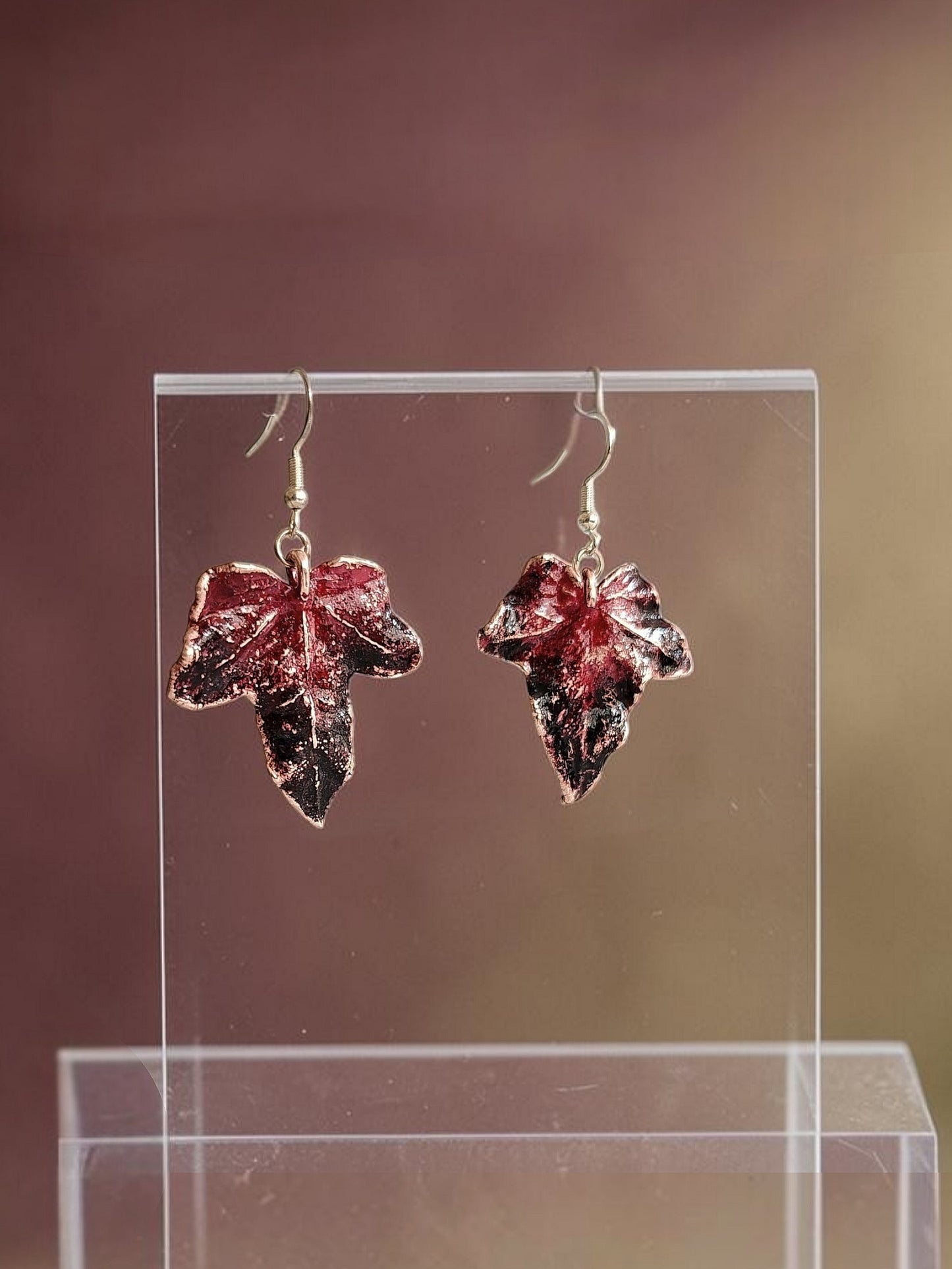 1/1 Ruby Ivy – Copper Earrings
