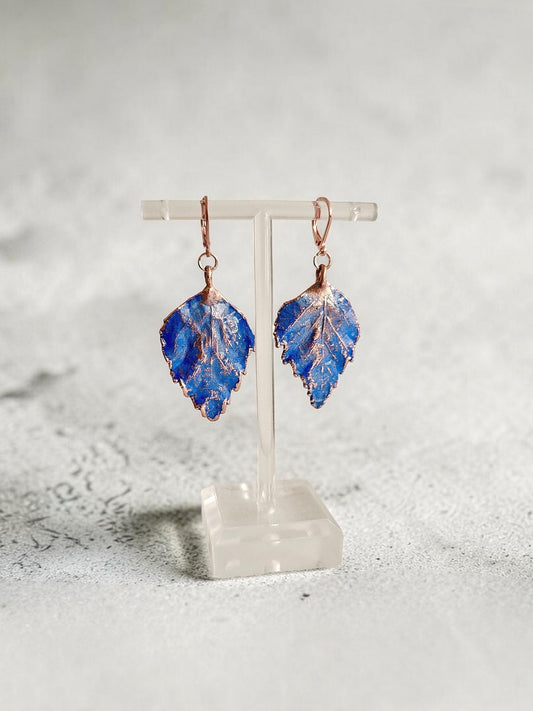 1/2 Azure Birch – Copper Earrings
