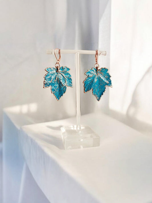 1/3 Turquoise Wild Grape – Copper Earrings