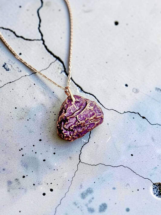 2/8 Purple Tree Bark – Copper Pendant