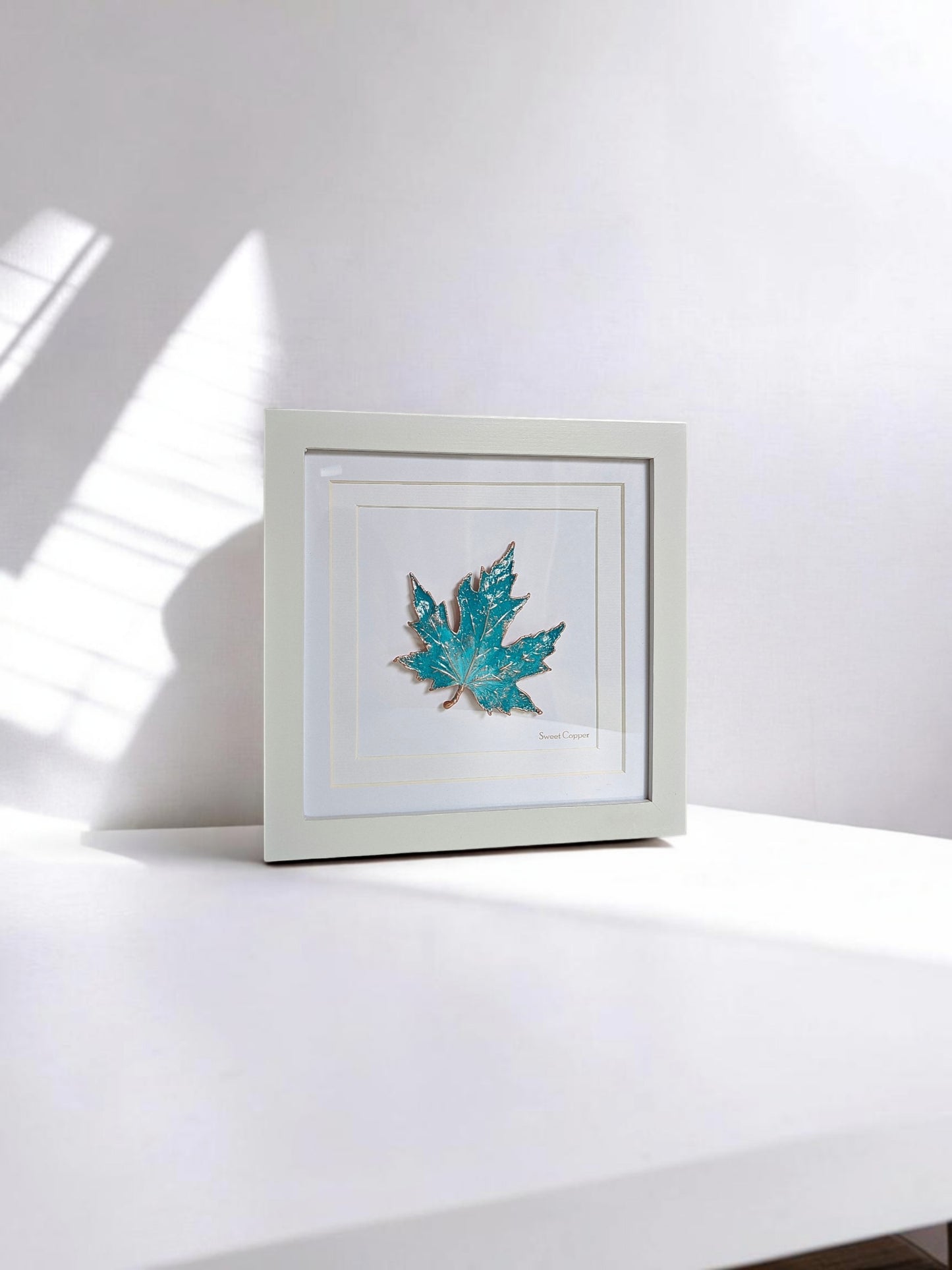 13. PIGS BACK. Abiding – Framed Copper Maple Leaf Interior Art