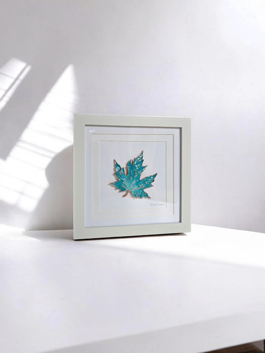 13. PIGS BACK. Abiding – Framed Copper Maple Leaf Interior Art