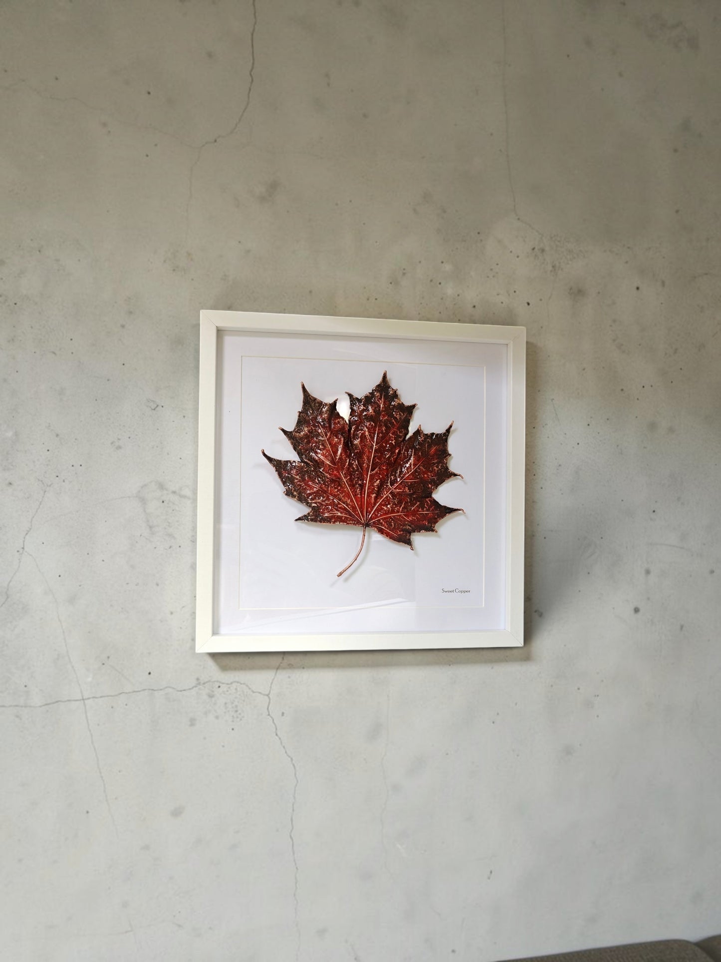 3. PIGS BACK. Crimson Flame – Framed Copper Maple Leaf Interior Art