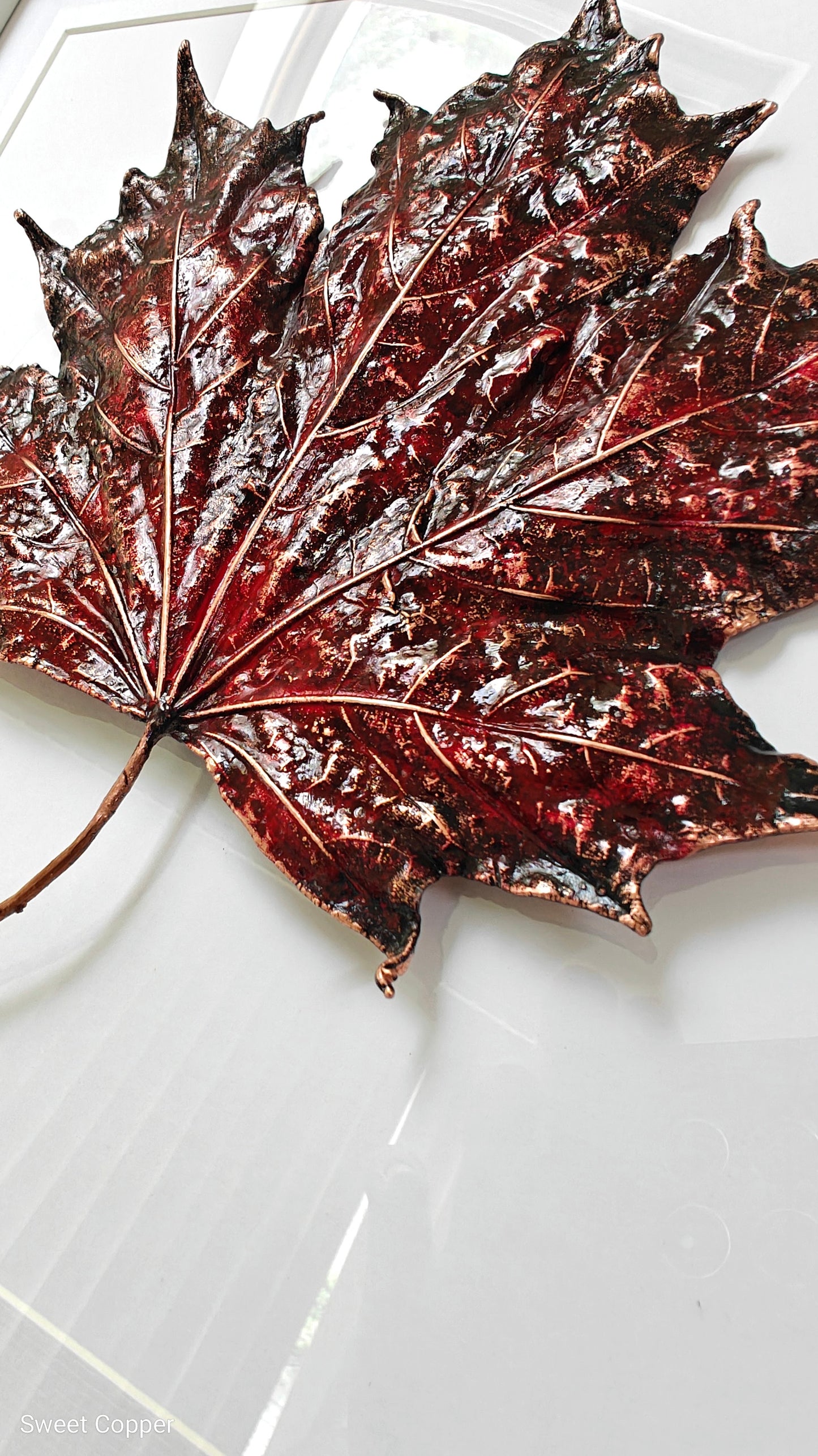3. PIGS BACK. Crimson Flame – Framed Copper Maple Leaf Interior Art