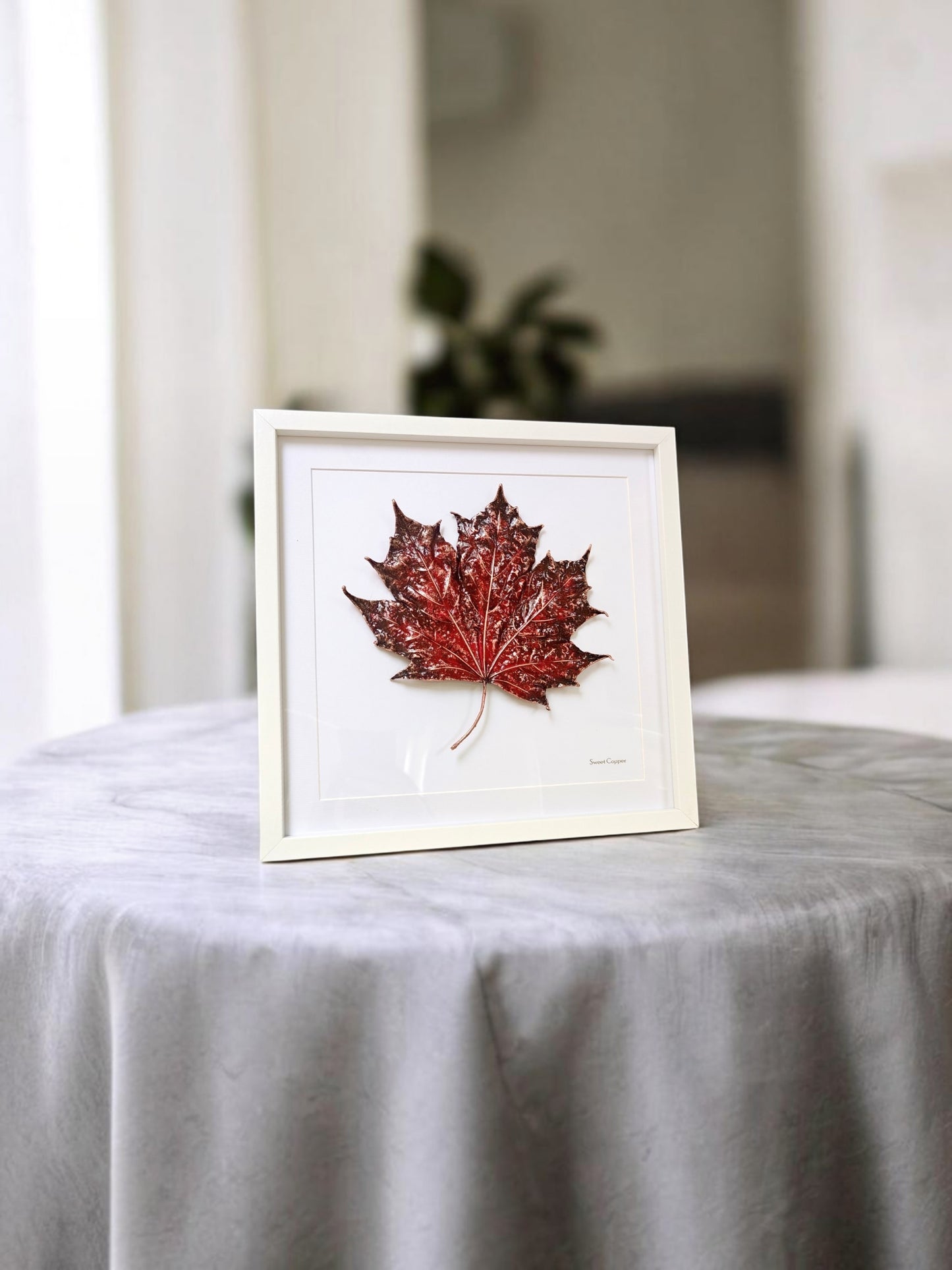 3. PIGS BACK. Crimson Flame – Framed Copper Maple Leaf Interior Art