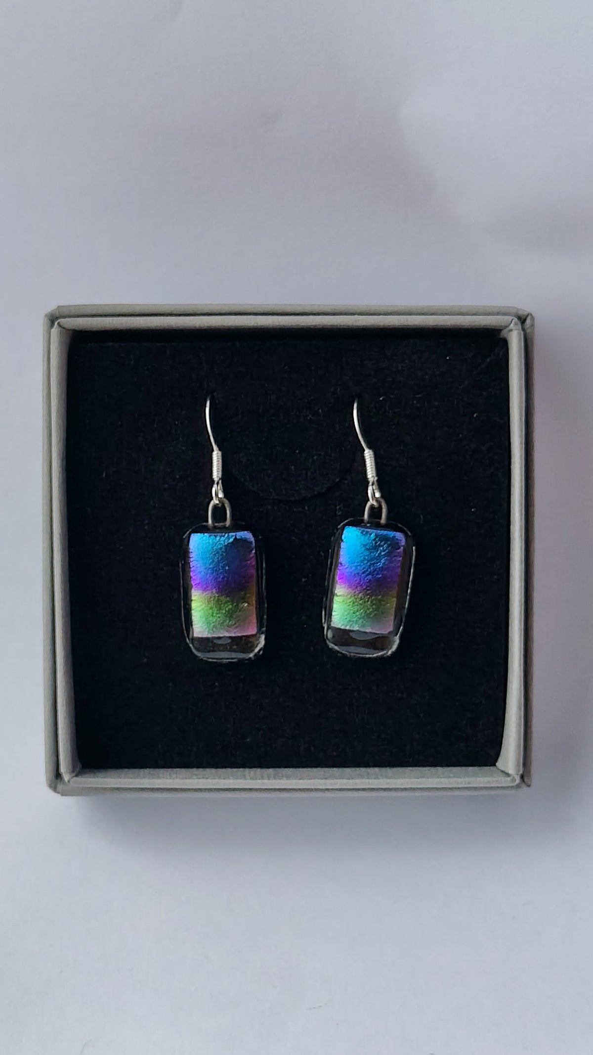 Fused Glass Dichroic Earrings