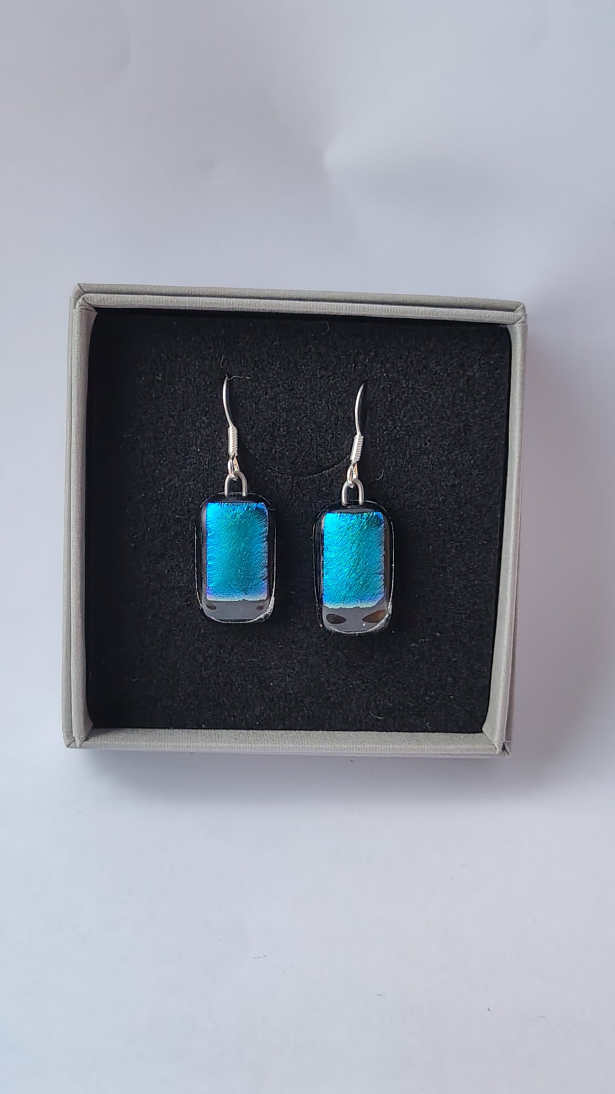 Fused Glass Dichroic Earrings