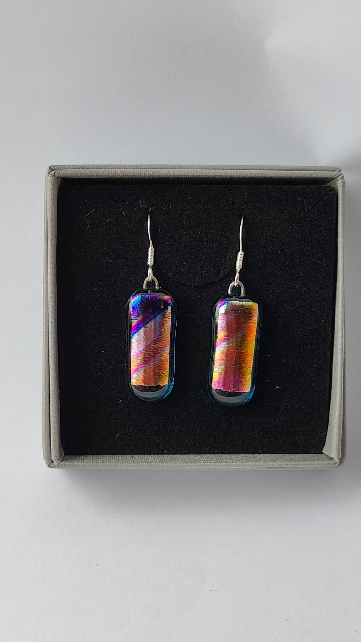 Fused Glass Dichroic Earrings