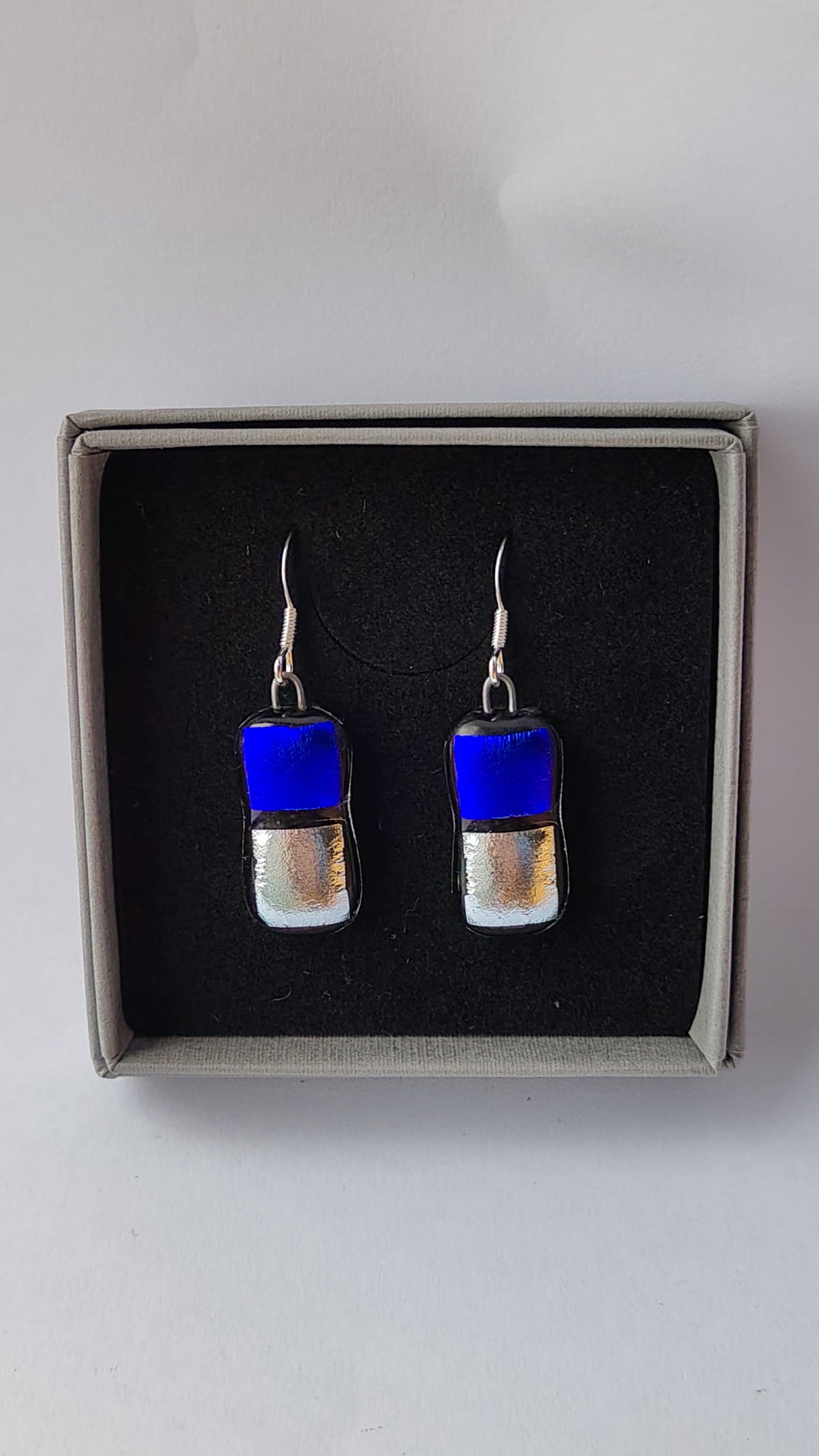 Fused Glass Dichroic Earrings