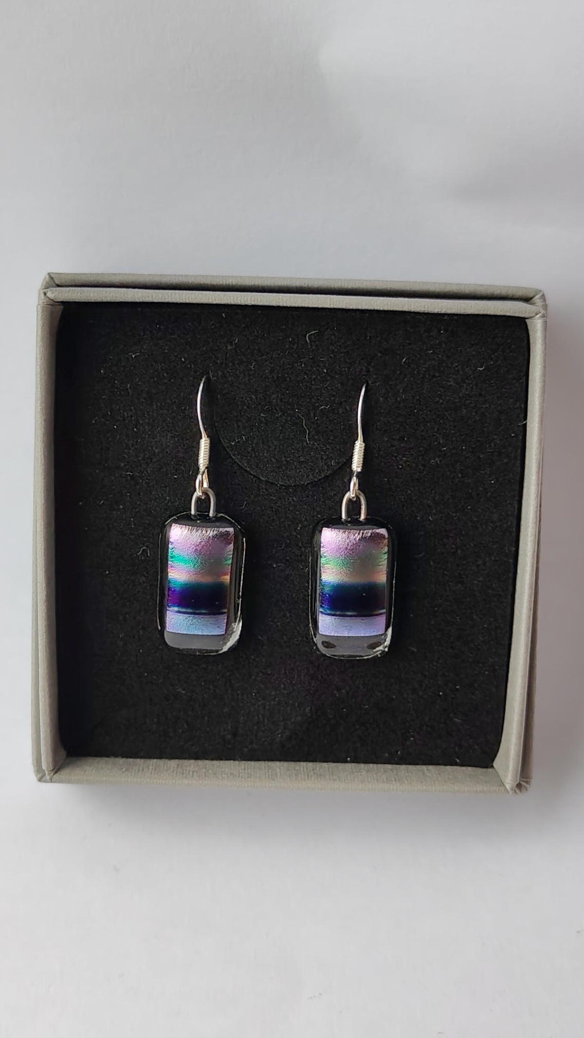Fused Glass Dichroic Earrings