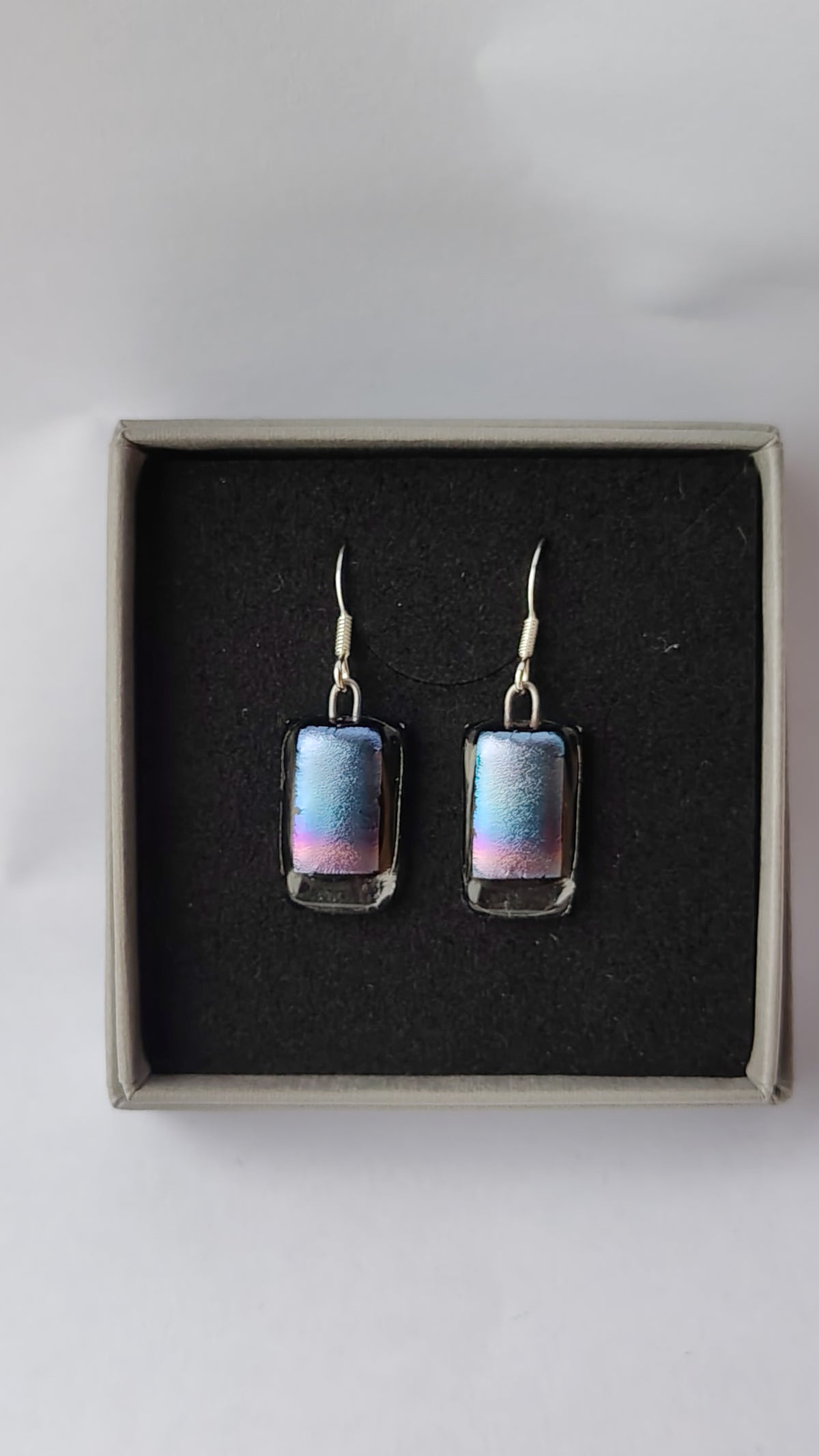 Fused Glass Dichroic Earrings