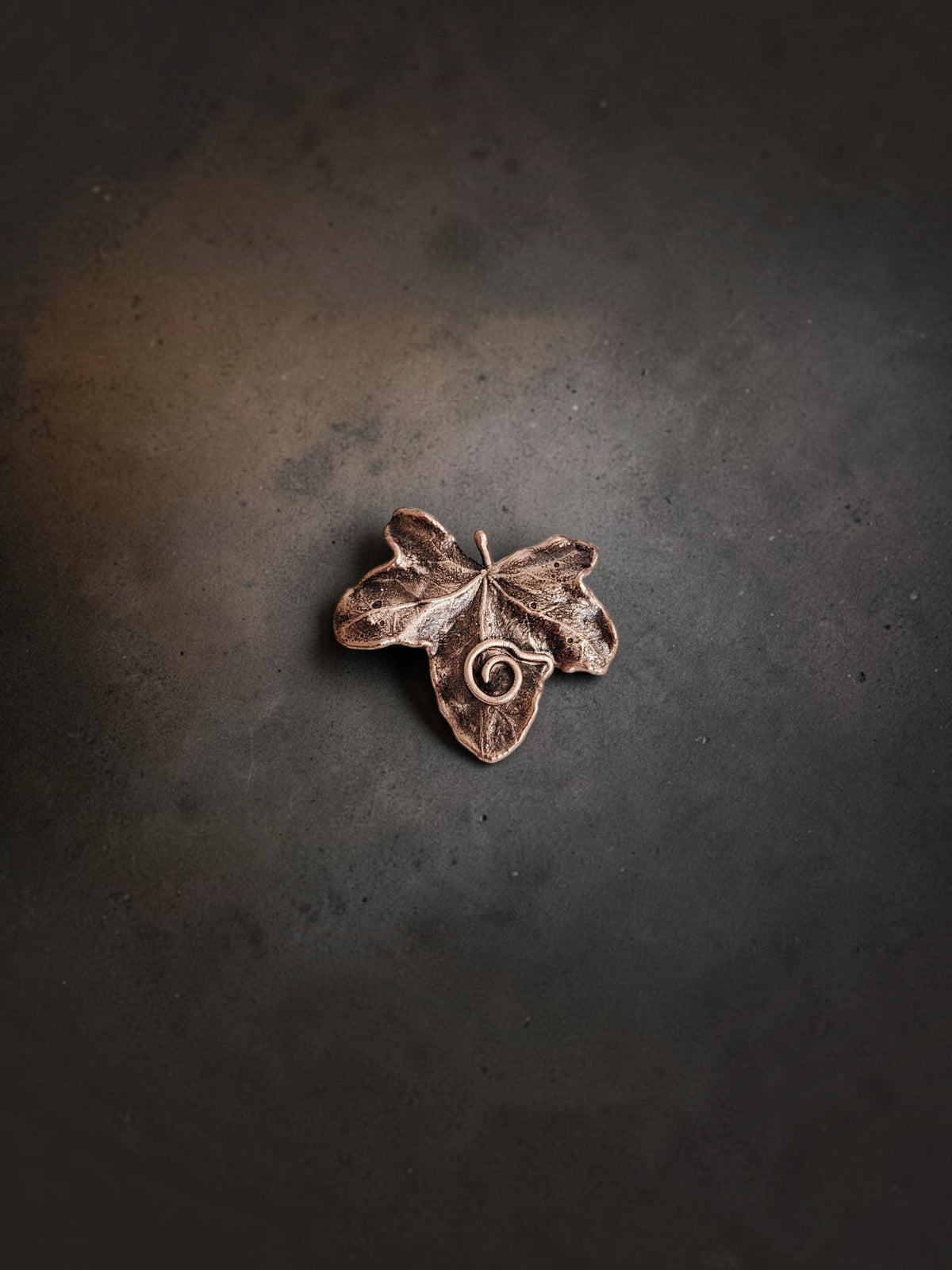 149. Ivy Leaf Brooch — Classic Copper Patina