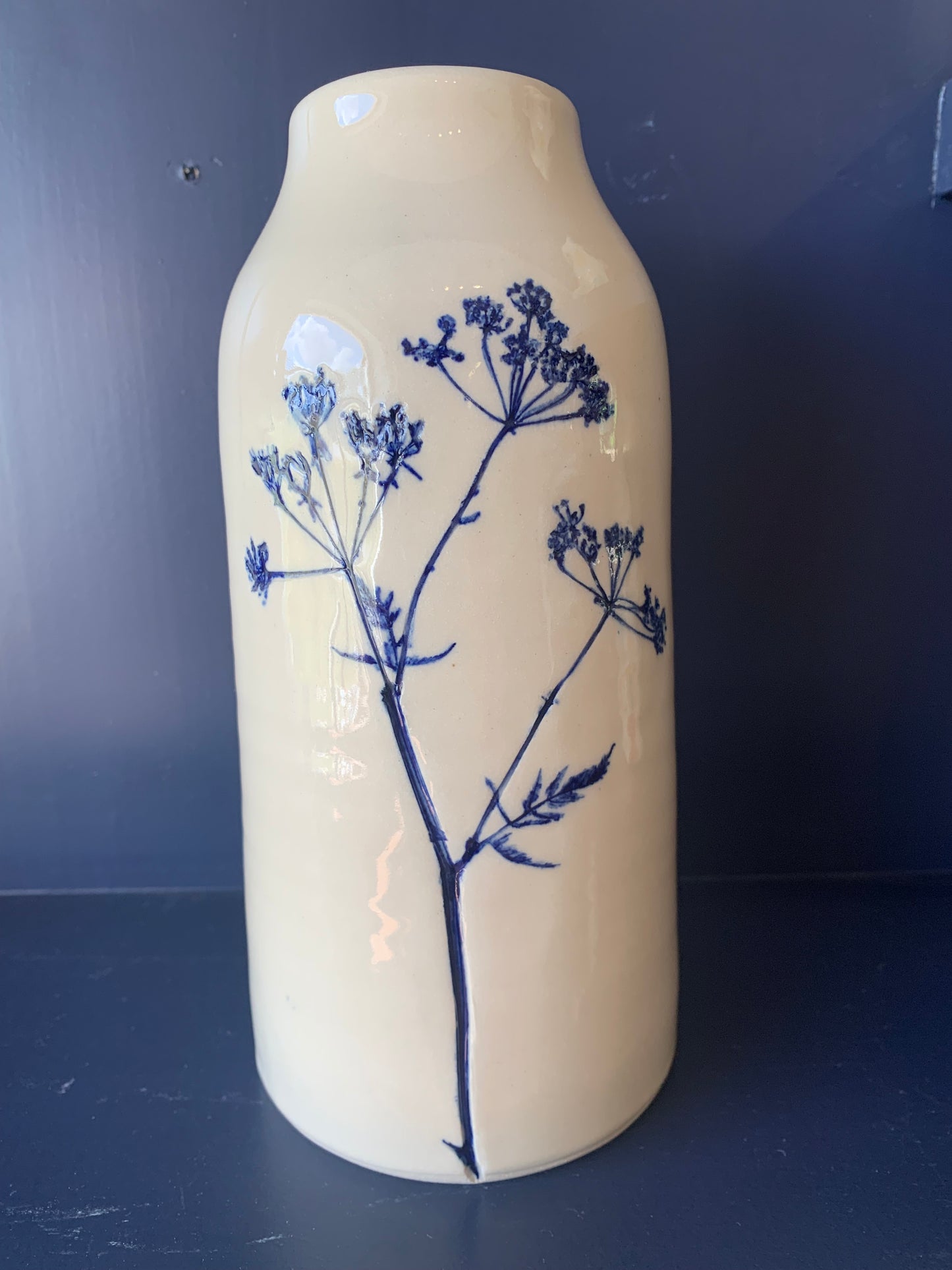Tall botanical vase