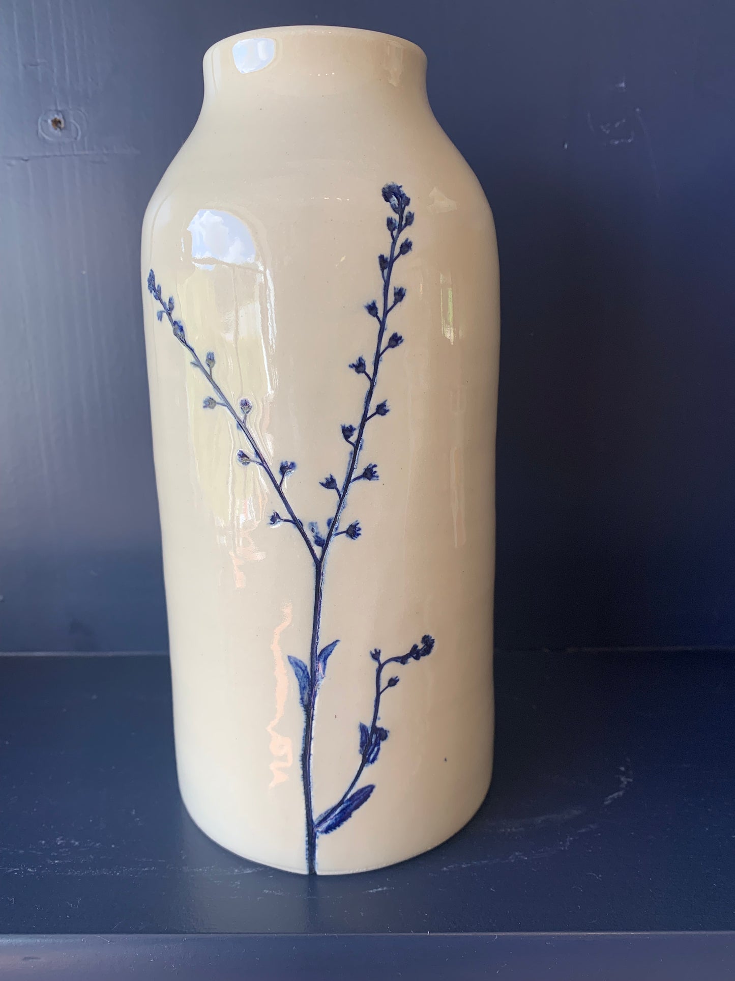 Tall botanical vase
