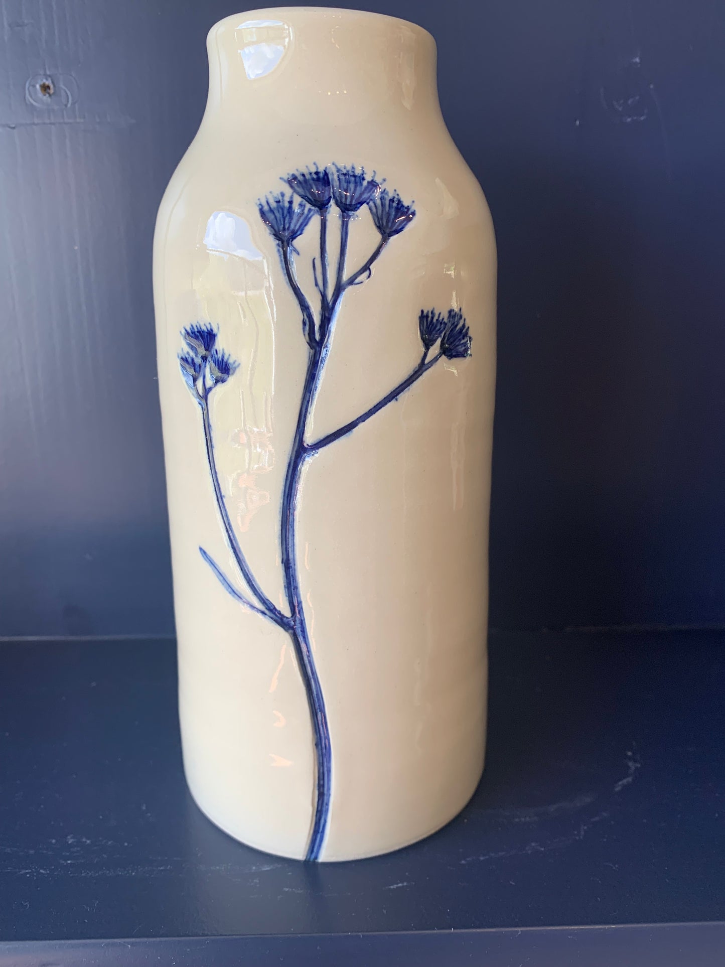 Tall botanical vase