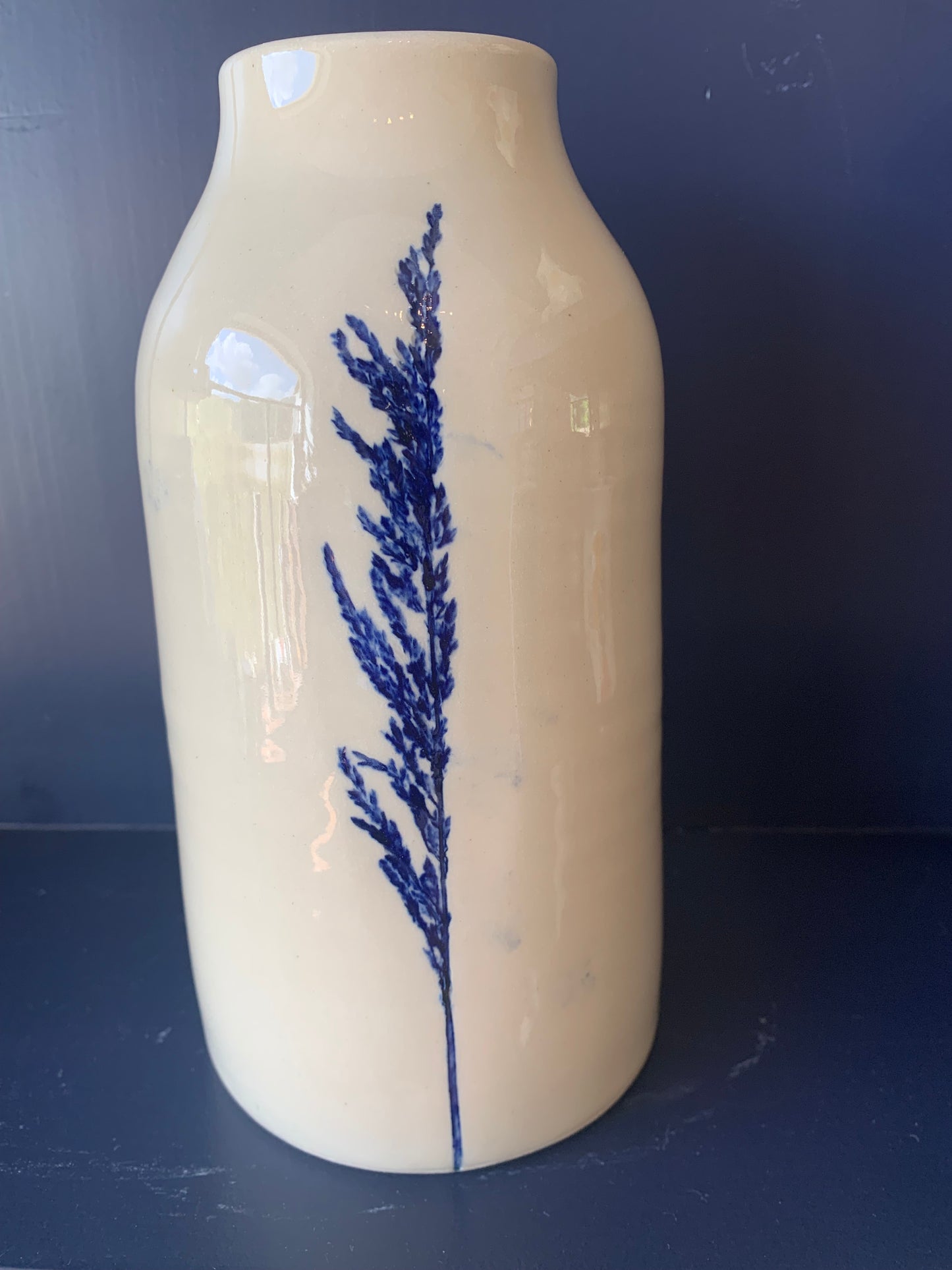 Tall botanical vase