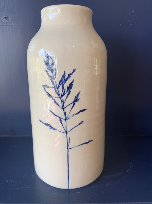 Tall botanical vase