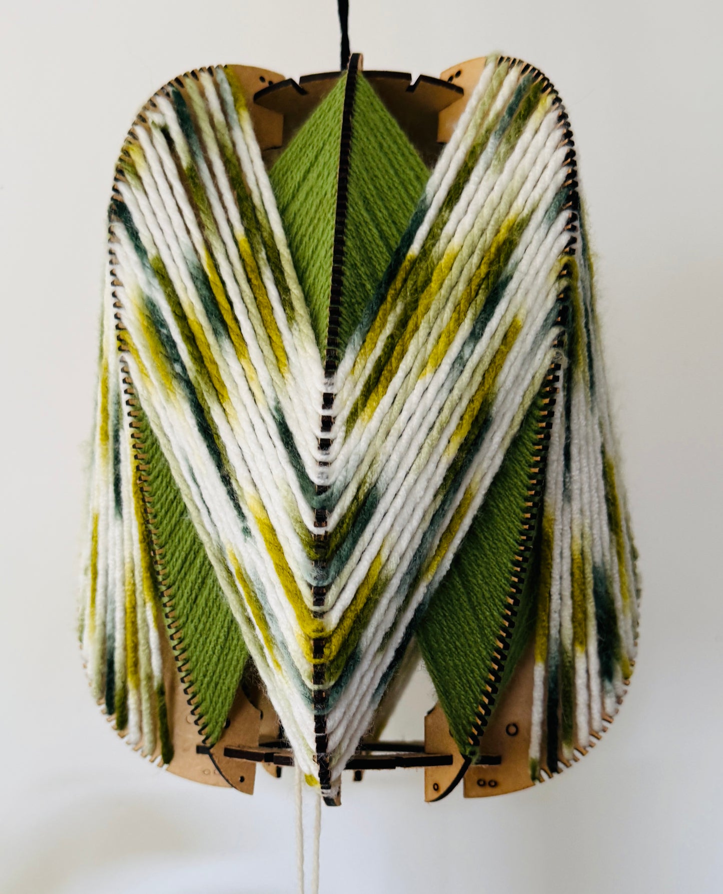 50 Shades of Green & Creamy White Lampshade